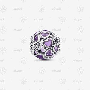 Pandora Openwork Hearts Mom Charm|Pendant